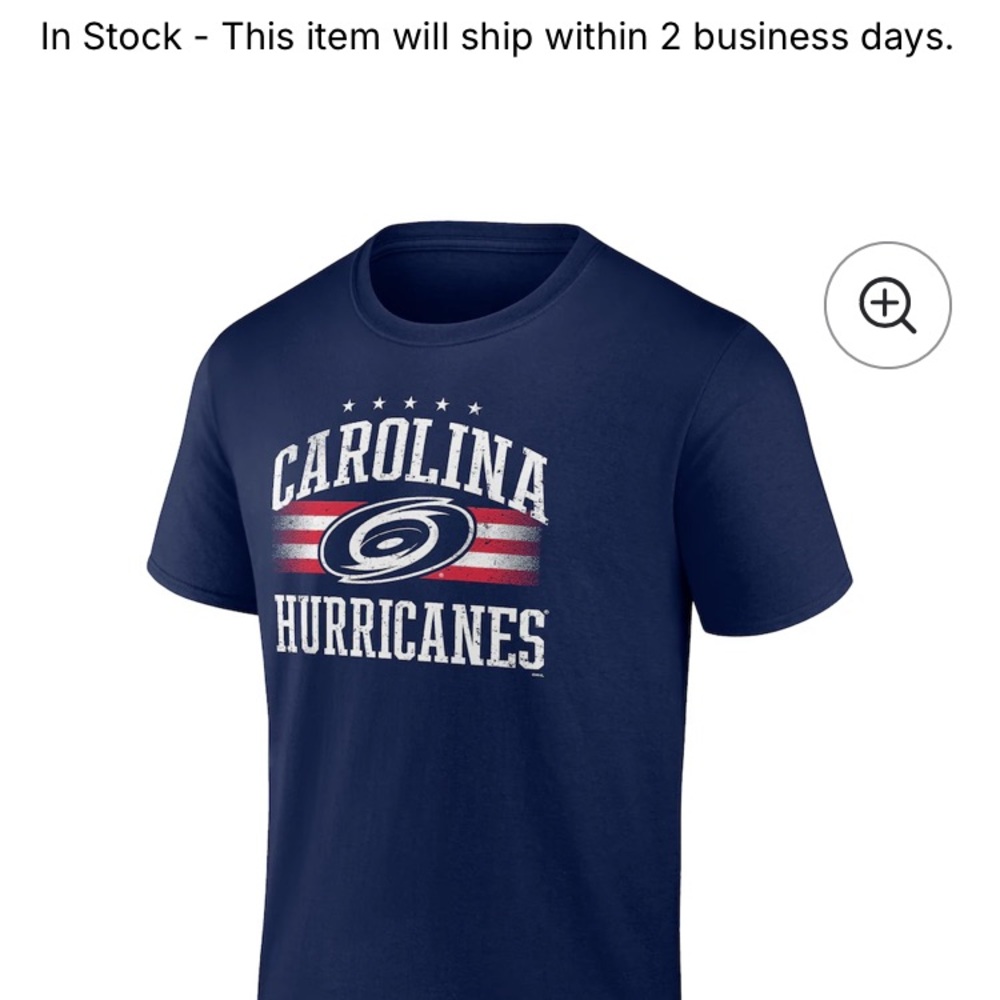 Carolina Hurricanes Navy Blue T-Shirt Mens Large